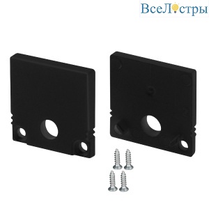 Заглушка Arlight SL-SLIM20-H20 BLACK с отверстием  047637