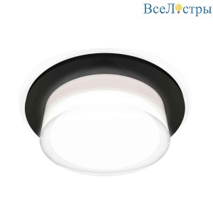 Комплект встраиваемого светильника Ambrella light Techno Spot XC7622043 SBK/FR/CL черный песок/белый матовый/прозрачный (C7622, N7160)