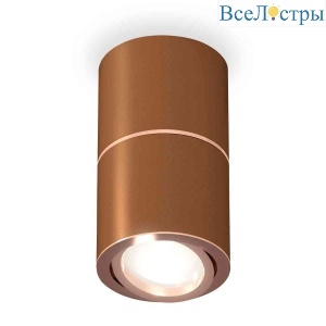 Комплект накладного светильника Ambrella light Techno Spot XS7404080 SCF/PPG кофе песок/золото розовое полированное (C7404, A2073, C7404, N7005)