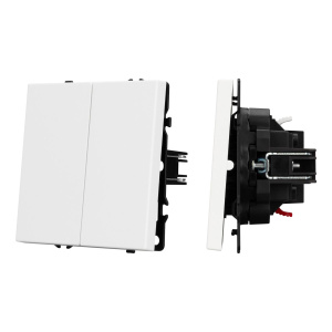 Выключатель проходной 2 кл софт-тач белый кварц Arlight SWT-MKP2-SFPL-WH (250V, 10A) 054242(1)