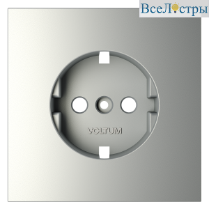 Накладка для розетки с заземлением Voltum S70 (сталь) VLS000605