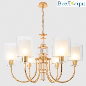 Подвесная люстра Crystal Lux ELENA SP6 GOLD