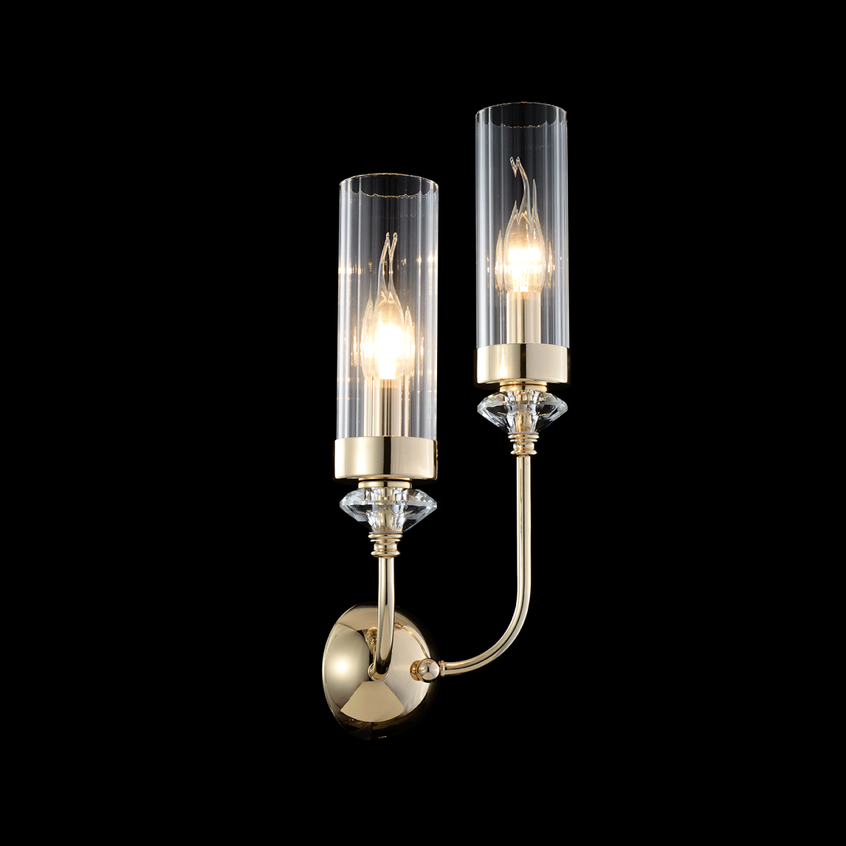 бра crystal lux secret ap2 gold