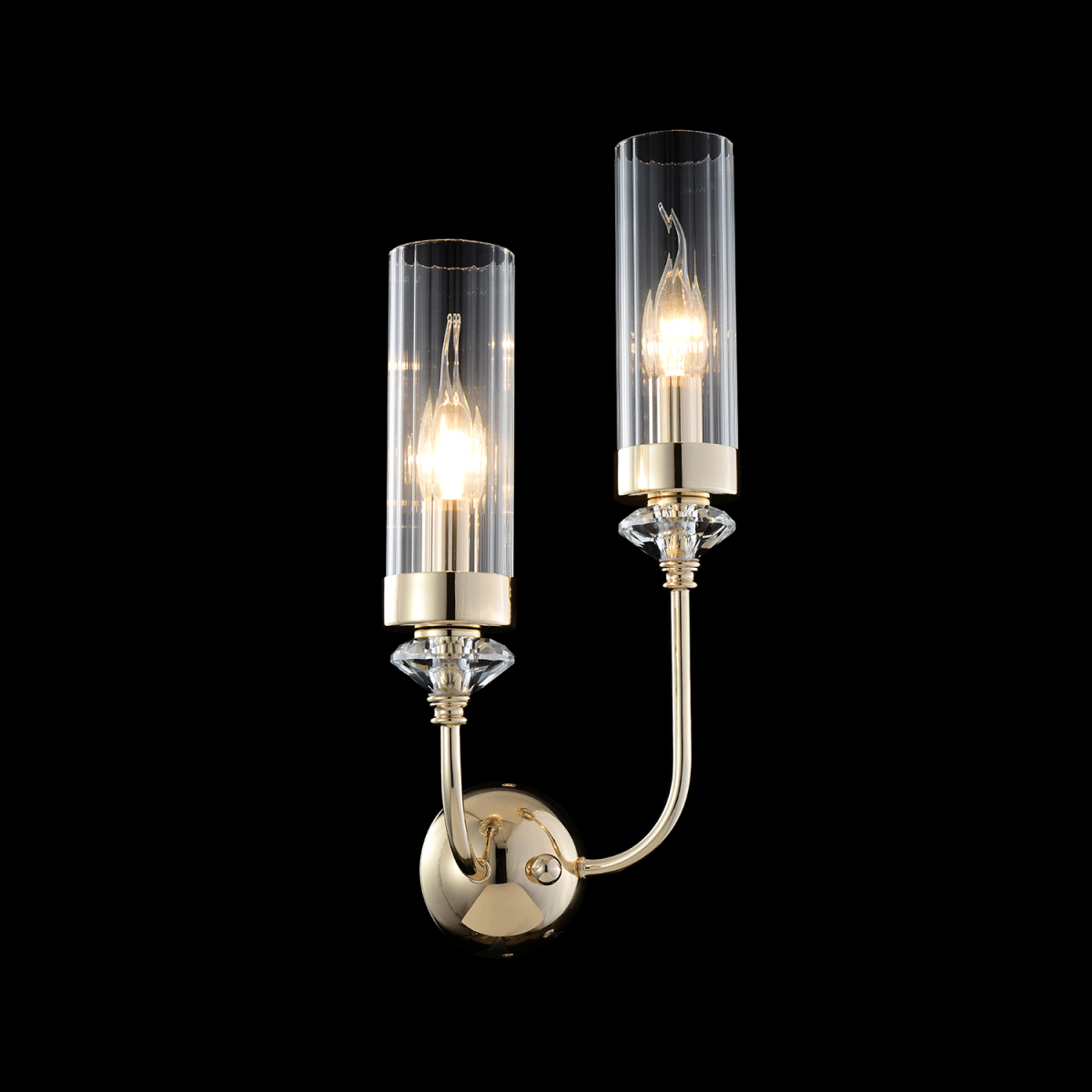 бра crystal lux secret ap2 gold