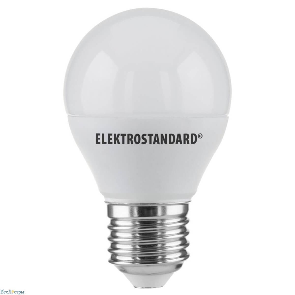 лампа светодиодная elektrostandard e27 7w 6500k матовая a048667