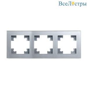 Рамка 3-постовая Stekker Катрин серебро GFR00-7003-03 39533