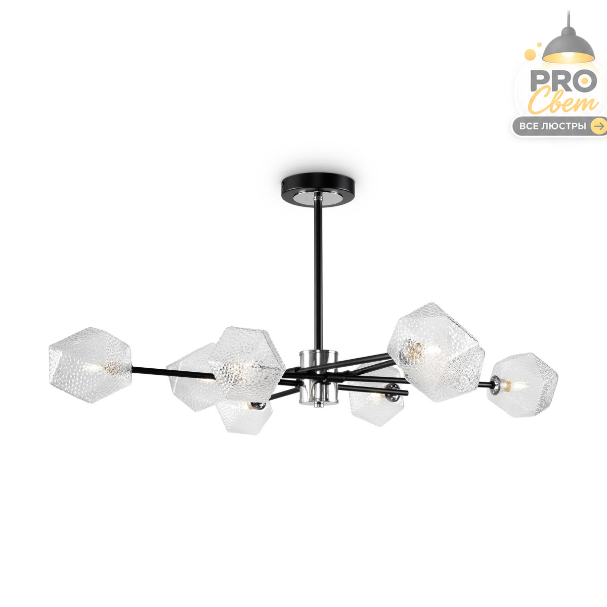 люстра на штанге freya floristic fr5328cl-08b