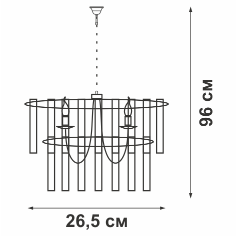 подвесная люстра vitaluce v5151-1/3+1