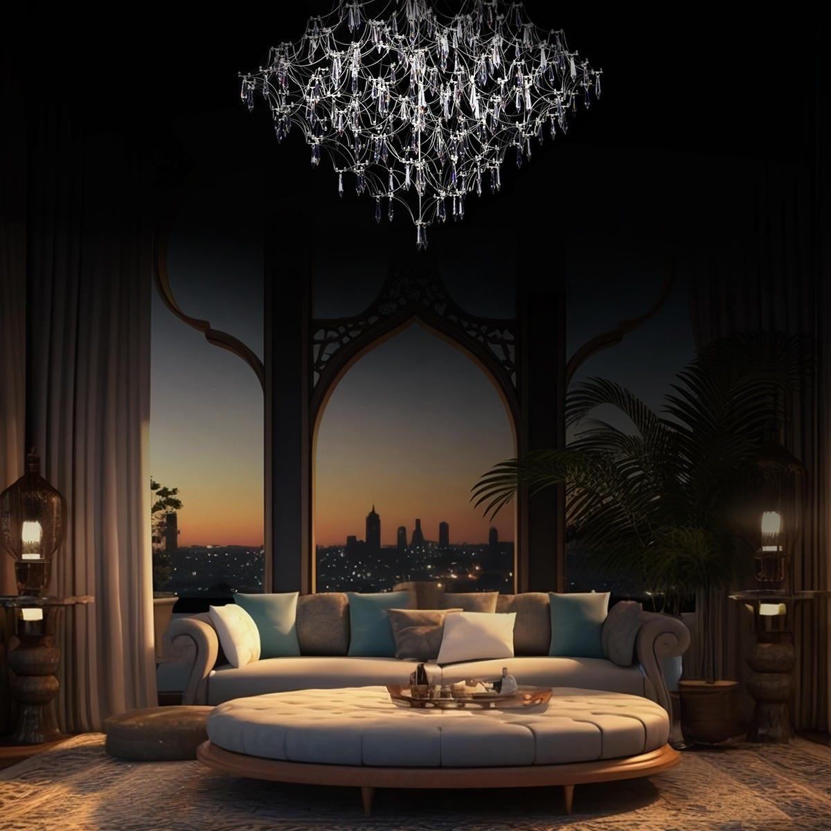 подвесная светодиодная люстра loft it mira 10259/800 silver asfour