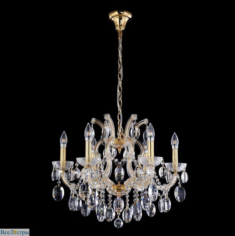 подвесная люстра crystal lux hollywood sp6 gold