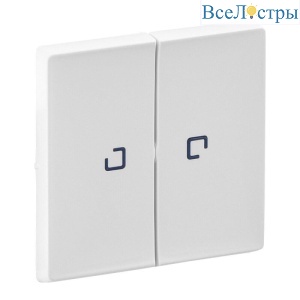 Лицевая панель Legrand Valena Life выключателя двухклавишного с подсветкой белая 755220