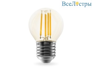 Филаментная светодиодная лампа Ambrella Light Bulbing E27 15W 4000K шар 451524
