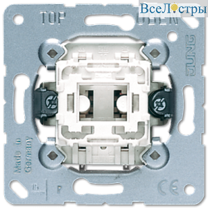 Мех-зм кнопки 1-кл, 1-пол. с контактом НО 10А 250В jung 531U