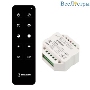 Диммер Arlight SMART-SET-TRIAC-601-72-DIM-PD-IN Black (230V, 1x1.5A, ПДУ 10кн, 2.4G) 036190