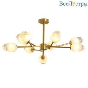 Люстра на штанге Delight Collection KM1245P-9 brass