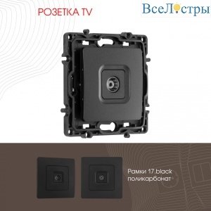 Розетка TV Arte Milano 217.43-1.black