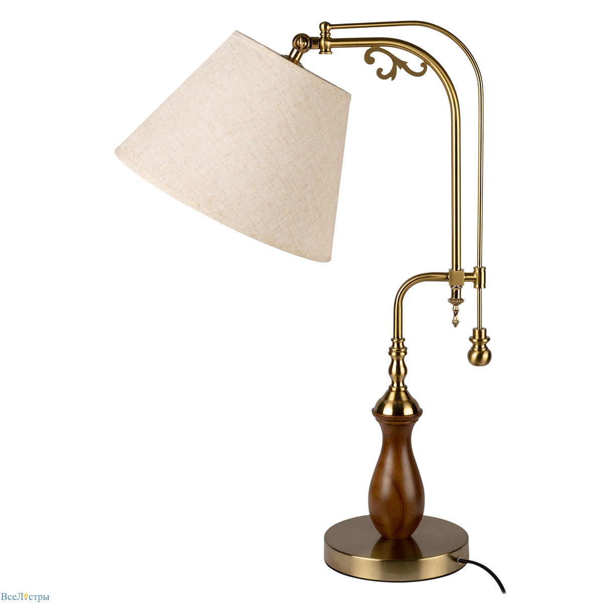 настольная лампа loft it elaine 10569t dark wood