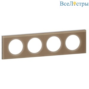 Рамка 4-постовая Legrand Celiane смальта мокка 069464