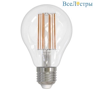 Лампа светодиодная филаментная (UL-00004871) Uniel E27 17W 4000K прозрачная LED-A70-17W/4000K/E27/CL PLS02WH