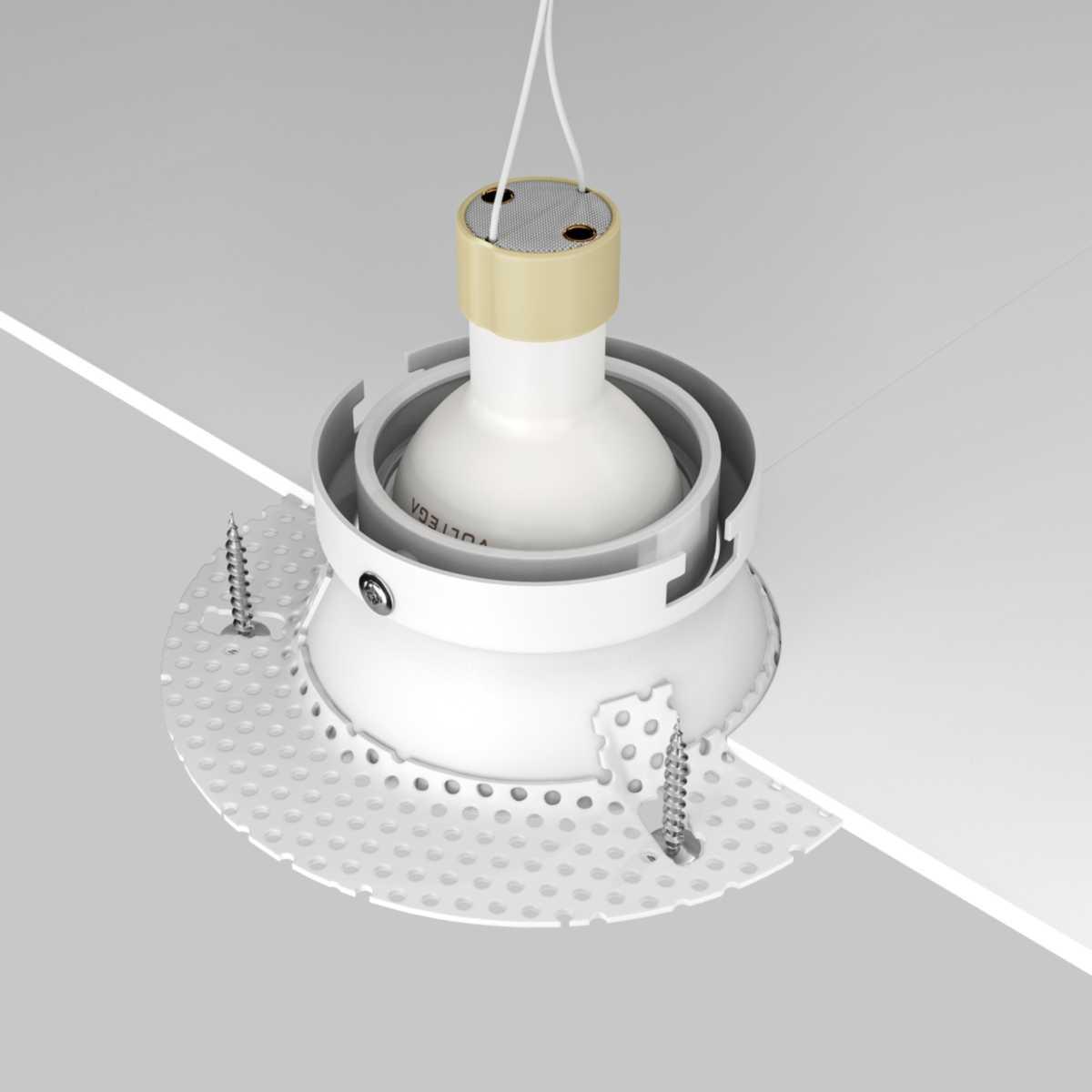 встраиваемый светильник maytoni technical dot dl042-01-rd-w