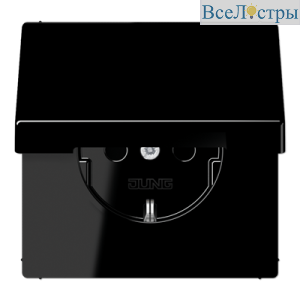 Розетка 2K+З со шторками Jung LS1520KIKLSW