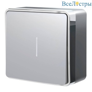 Выключатель одноклавишный с подсветкой Werkel Gallant серебряный W5010106 4690389167072