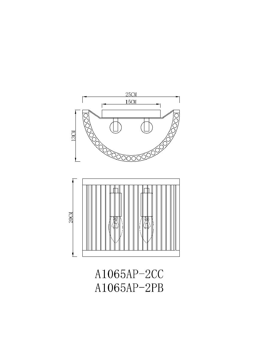 настенный светильник arte lamp anetta a1065ap-2pb