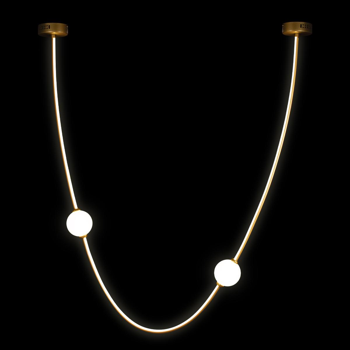 подвесной светодиодный светильник loft it embrace 10242/800 gold