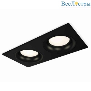 Комплект встраиваемого светильника Ambrella light Techno Spot XC7636002 SBK/PBK черный песок/черный полированный (C7636, N7011)
