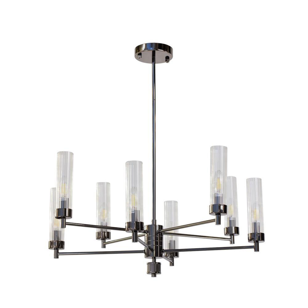люстра на штанге am group indigo sp8 pearl black