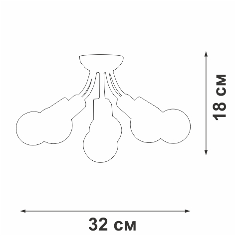 потолочная люстра vitaluce v3927-1/6pl