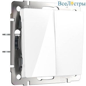 Выключатель двухклавишный Werkel белый W1120001 4690389155192