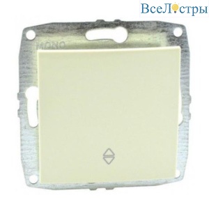 Выключатель Mono Electric Despina/ Larissa одноклавишный перекресный крем 500-001725-112
