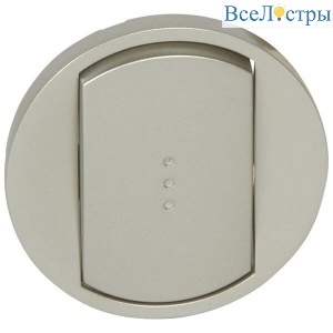 Лицевая панель Legrand Celiane выключателя с подсветкой титановая 068303