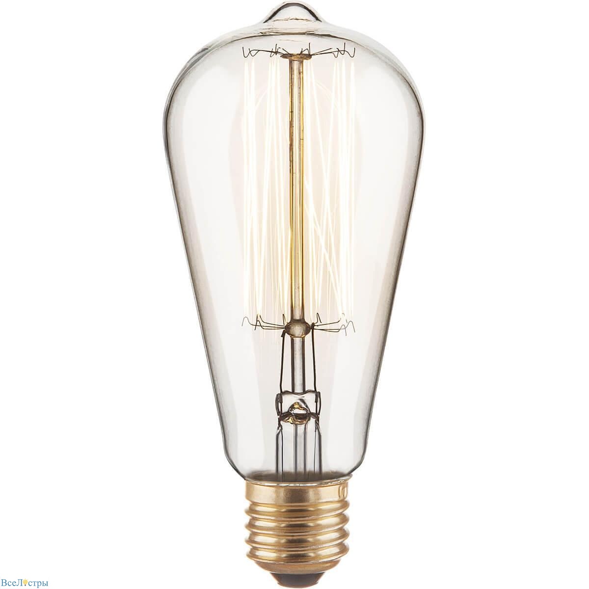 лампа накаливания elektrostandard диммируемая e27 60w прозрачная a034964