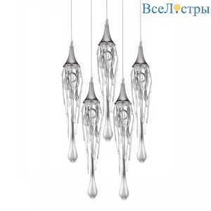 Подвесной светильник Delight Collection Goddess Tears P68009L-5/R chrome