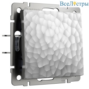 Выключатель Werkel Hammer одноклавишный серебряный W1210006 4690389161865