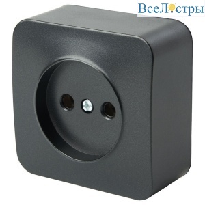 Розетка 2P Stekker София черный матовый MST10-11-05 49485
