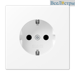 Розетка 2K+З со шторками Jung LS1520KIWWM