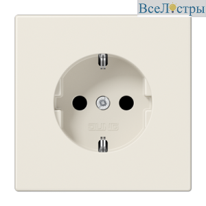 Розетка 2K+З со шторками Jung LS1520KI