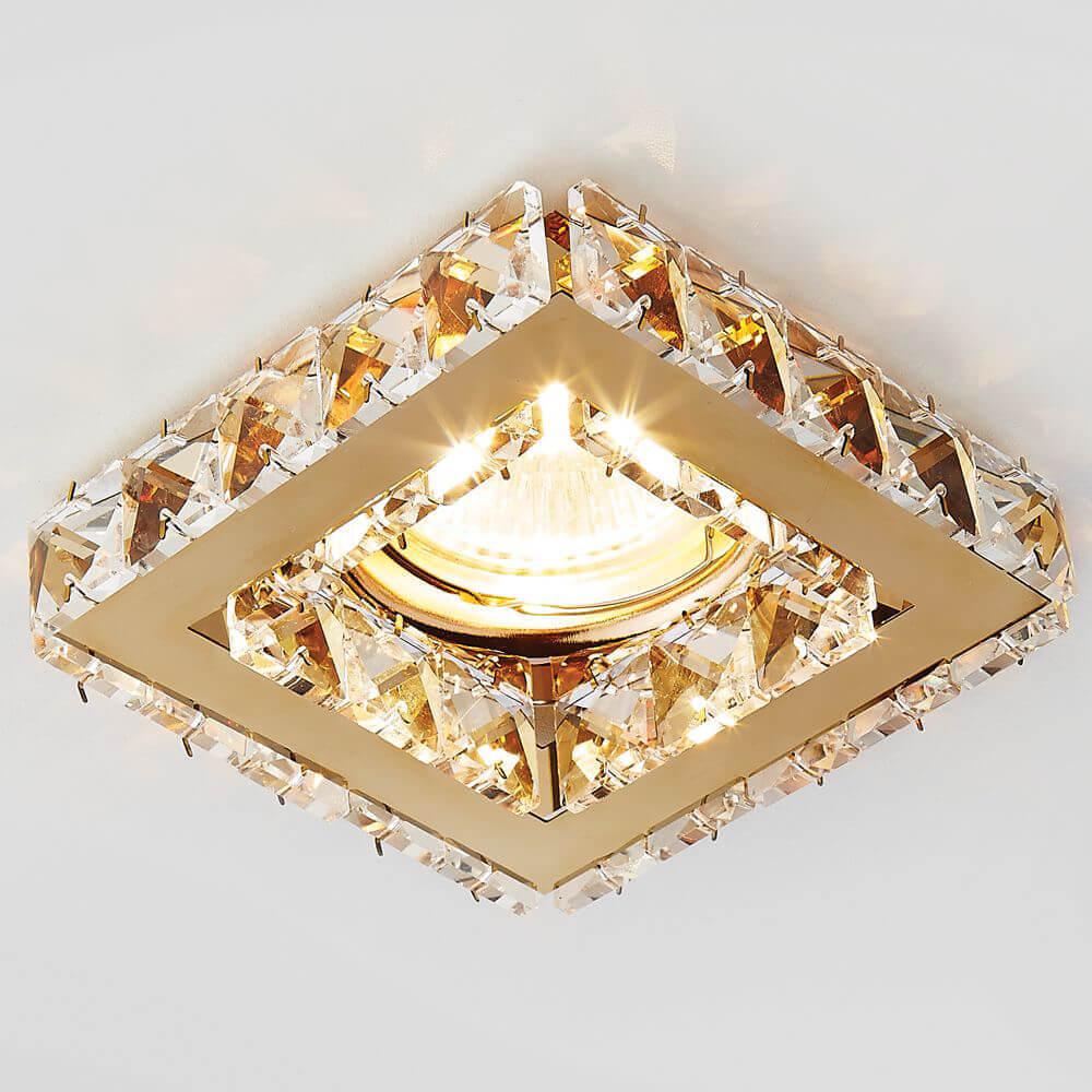 встраиваемый светильник ambrella light crystal k110 cl/g