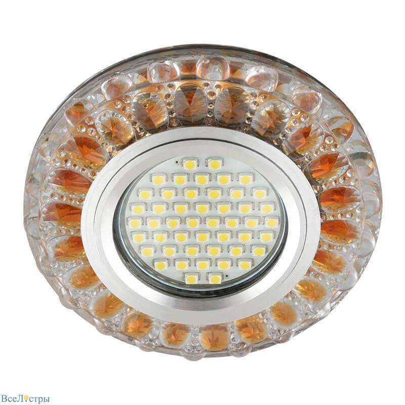 встраиваемый светильник fametto luciole dls-l151 gu5.3 glassy/gold