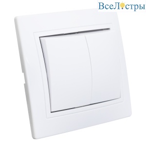 Выключатель 2 кл. скрытой установки 10А 250В IP20, белый (керамика) "Дельта" General 477207