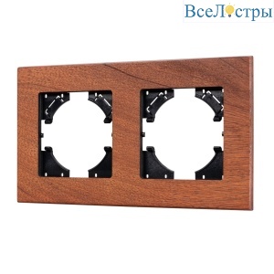 Рамка на 2 поста из натурального дерева Arlight FRM-XSILO-WD-2-NL 050871