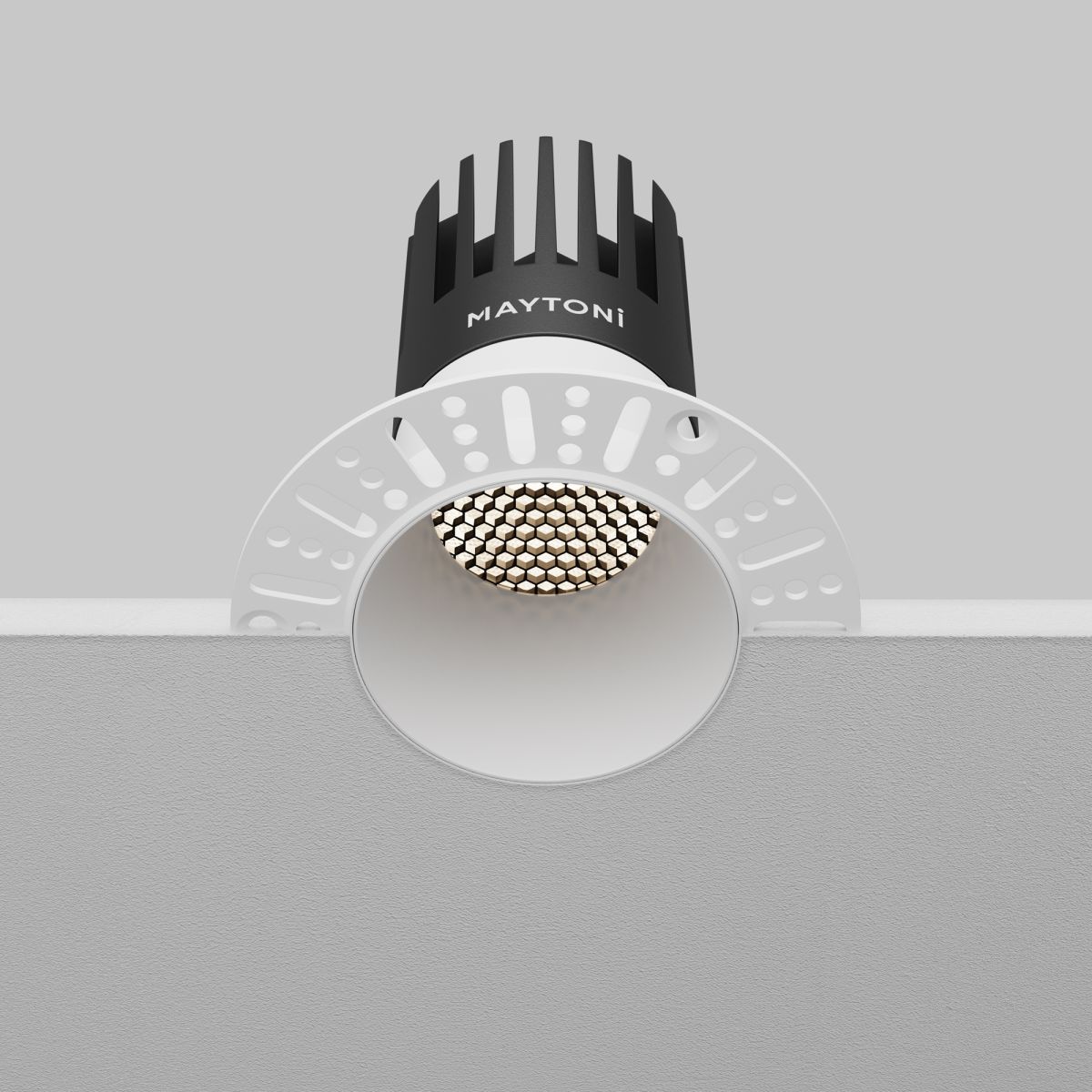 встраиваемый светильник maytoni dip dl122-15w-4k-trs-w