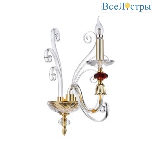Бра Crystal lux CATARINA AP1 V2 GOLD/TRANSPARENT-COGNAC