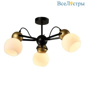 Люстра на штанге IMEX Cleo MD.22438-3-S-BK+GD