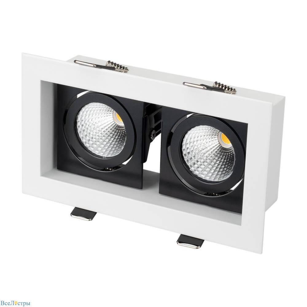 встраиваемый светодиодный светильник arlight cl-kardan-s180x102-2x9w day 024129