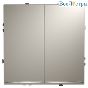 Проходной переключатель двухклавишный с подсветкой Voltum S70 VLS020403