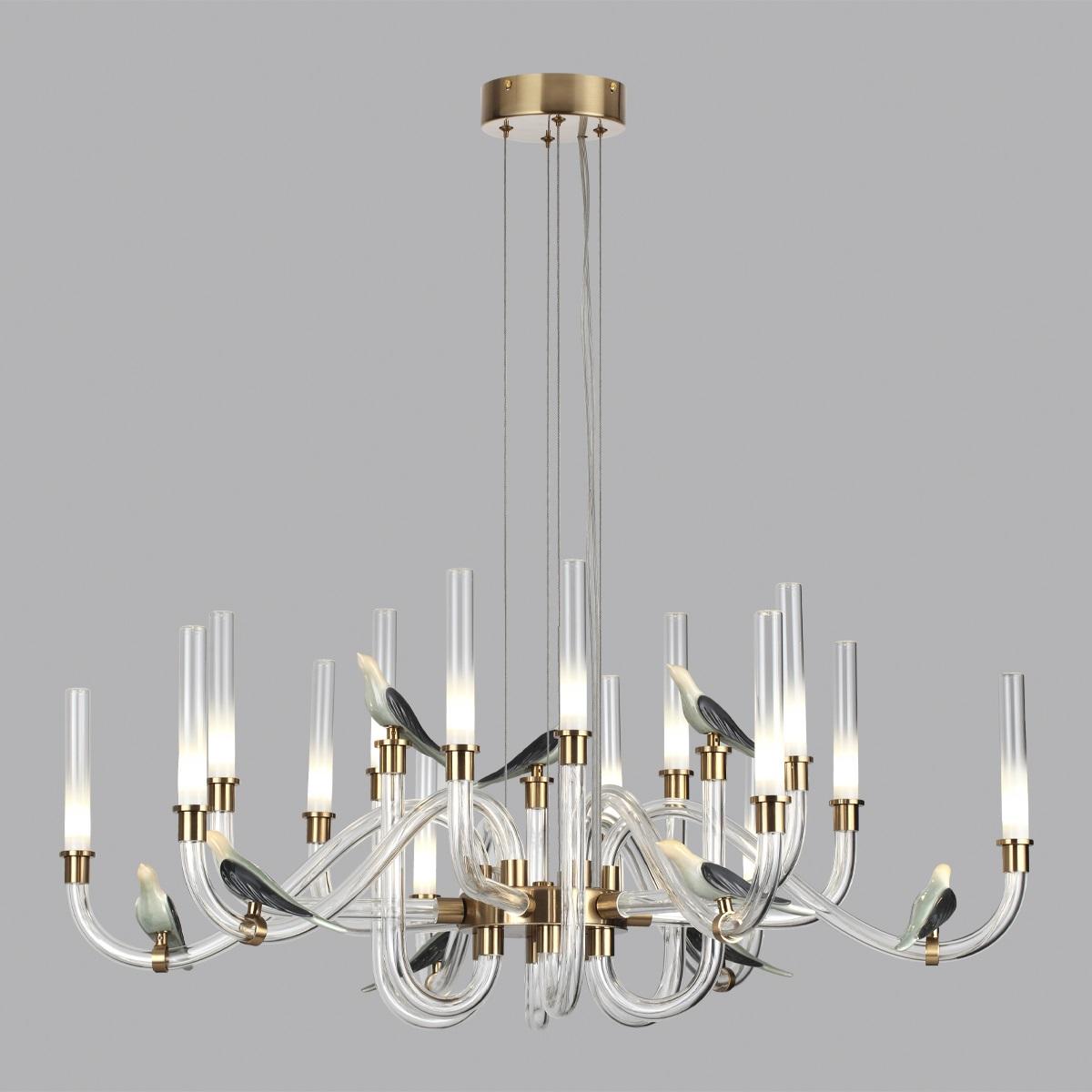 подвесная светодиодная люстра odeon light l-vision lark 5431/37l